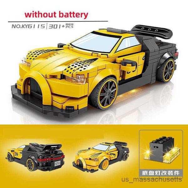 Blocks City Car Speed ​​Speed ​​Sports Racing Car Vehicle Racer Blocks Blocks Educational Toys Friends 2023 Novo presente R230814
