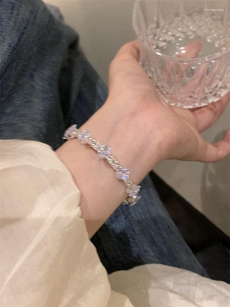 Связанные браслеты жемчужные пояса алмаз браслет ниша дизайн дизайн чувства регламентируемая мода на бегу принцессу девочку сладкое