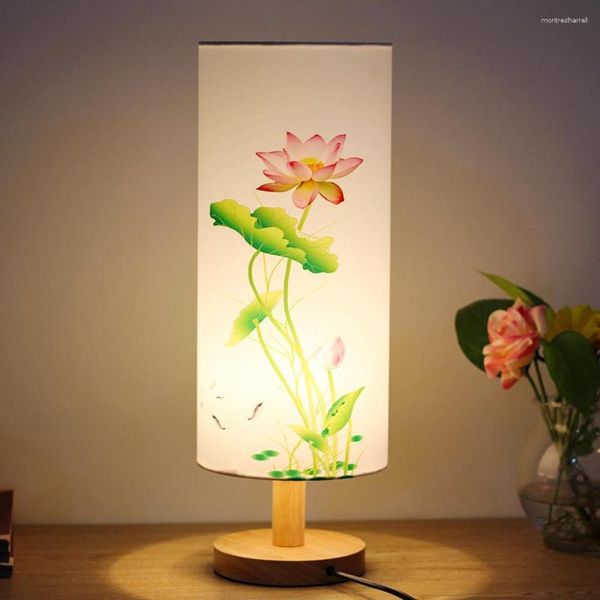 Tischlampen Chinesische Windlampe Modernes Schlafzimmer Nacht