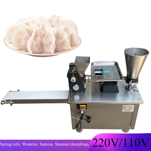 110V 220V Machine elétrica Samosa Machine Automática Fazendo bolinho de massa de máquinas de curry de samosa com correia transportadora