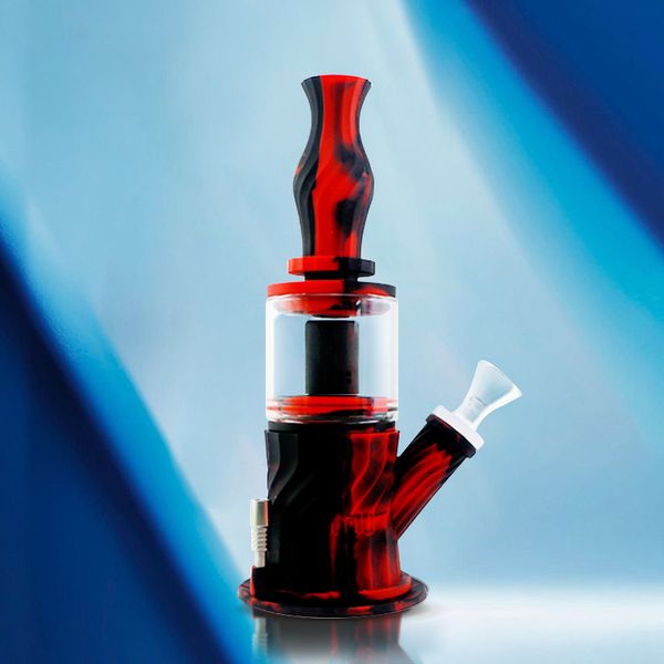 Waxmaid Double Percolator Water Pipe Восковая масляная кальян Multi Function 4 в 1 Силиконовые бонги Сертифицированный пищевый стакан