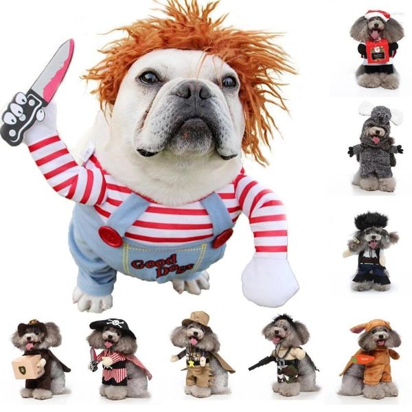 Abbigliamento per cani cosplay vestiti cani costume di Halloween outfit per animali domestici festeggiate per piccoli