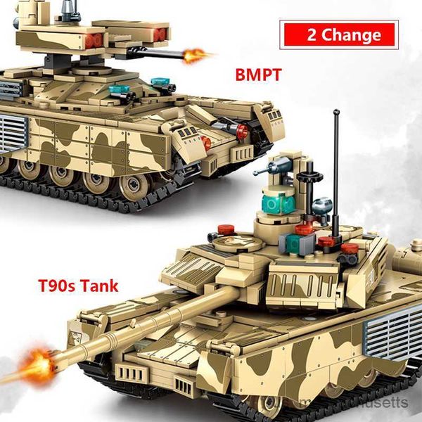 Blöcke Deutsch Tiger Panzer Panzer US -Fahrzeug Marder -Modell Bausteine ​​Kriegsarmee Spielzeug R230814