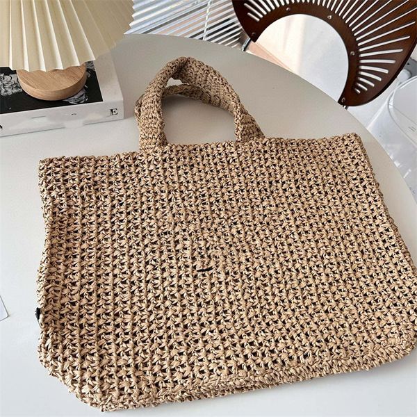 TOTE STRAW BAG Summer Beach Travel Shopping Handtaschen Designer Bag Korb aus gewebter Buchstabe Schulter Heiße große Kapazität Griff Freizeittasche