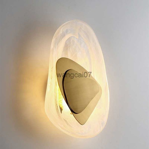 Lâmpadas de parede LED Postmodern Golden Luxury Wall Lamp Decoration Light SCECE Luz para a sala do quarto de cabeceira de cabeceira da escada TV HKD230814