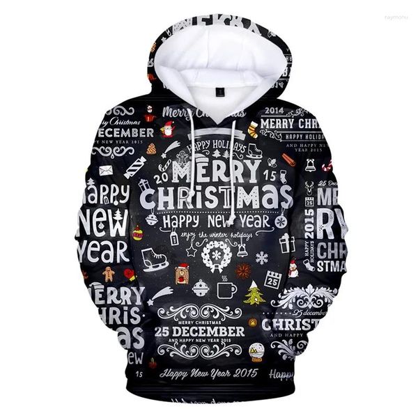 Erkek Hoodies 2023 Çapraz Sınır Noel Süvari Erkekler ve Kadınlar Noel Baba Yenilik Kardan Adam 3d Baskılı Kapşonlu Sweater