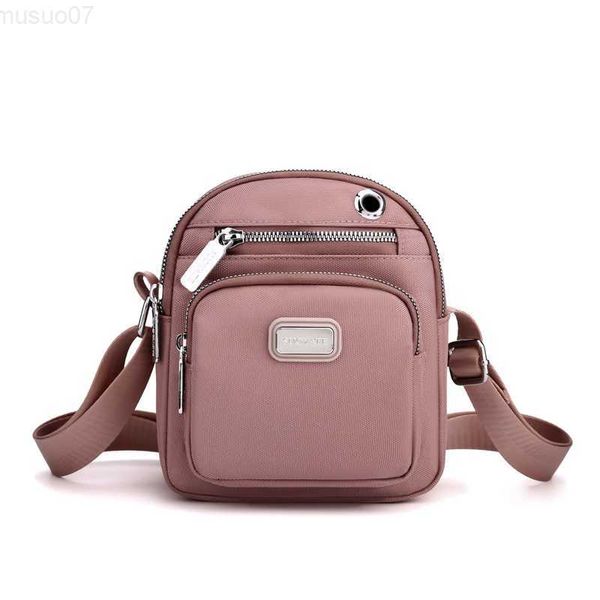 Messenger çantaları sıradan tasarımcı kadın omuz çantası naylon kadın çanta kulaklık jack crossbody çantaları su geçirmez kızlar messenger çantalar küçük l230814