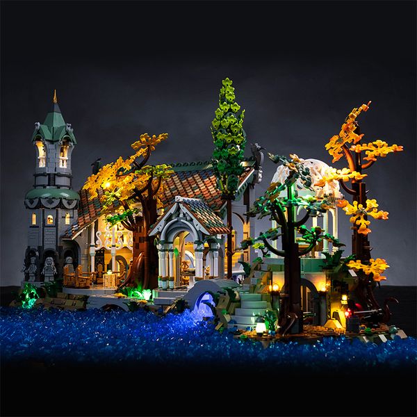 Blocks Vonado liderou a luz do Criador 10316 O Senhor Rings Rivendell Iluminação DIY Toys não inclui o Modelo 230814