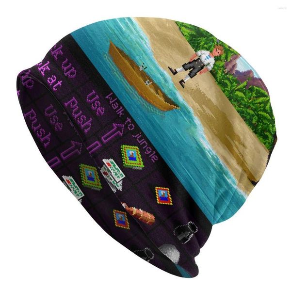 Berretti segreti di Monkey Island Beach Beanies Caps Unisex Outdoor inverno Caldo Cappello a maglia da lavoro per adulti Azione per adulti Cappelli da gioco in cofano
