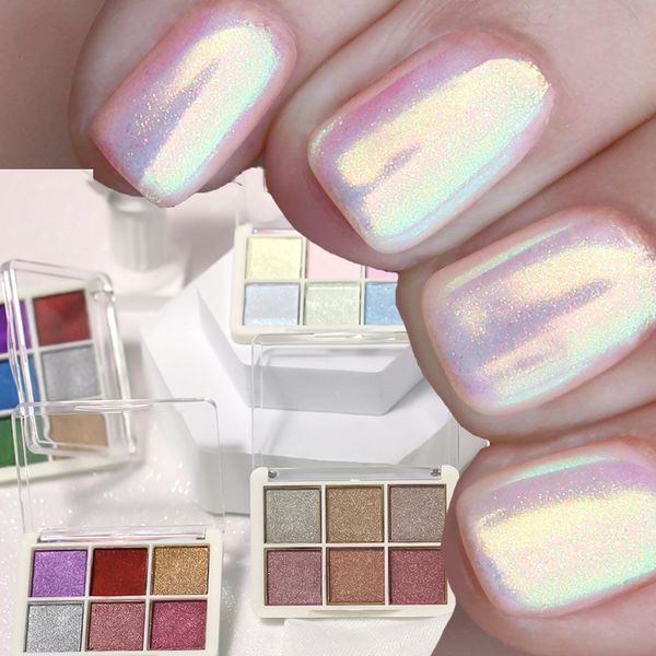 Nail Glitter Mirror Powder Aurora 1G Jar Chrome Mermaid Neon para pigmento 230814