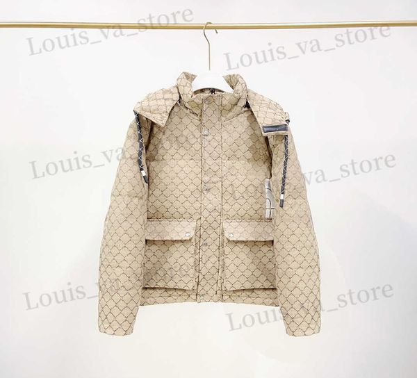 2022 Nuovi uomini Down Women Coat inverno Simple Letter Fashion Printing Giacche da puffer comodi Coppia Casual Casualmente Coppia Casual Multicolore Khaki T230814