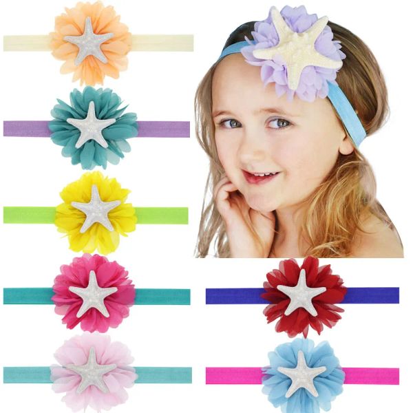 OC MARYYA Customized Childrens Elastic Band Großhandel von Headrope Accessoires süße Mädchen Starfish mermaidzz