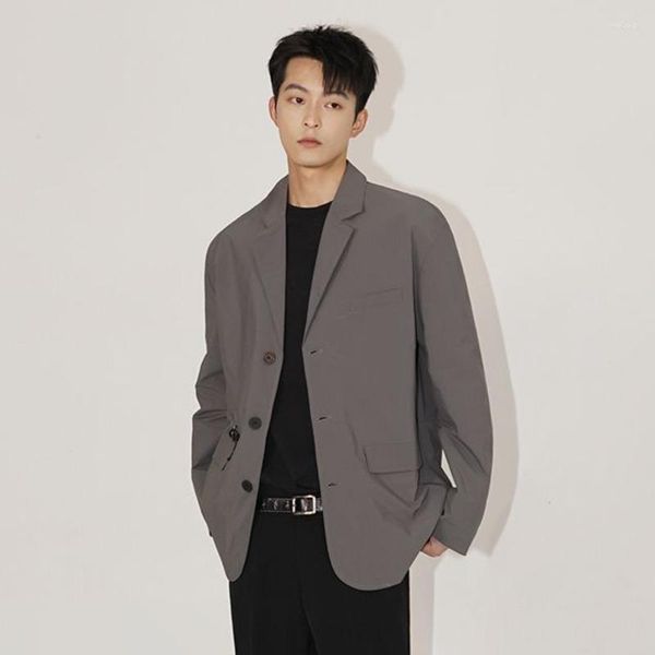 Herrenanzüge c y losen lässigen Anzug Jacke Spring Koreanische Mode Männlich männliche Feste Farbe Revers Blazer Single Breasted Clothing 9A7399