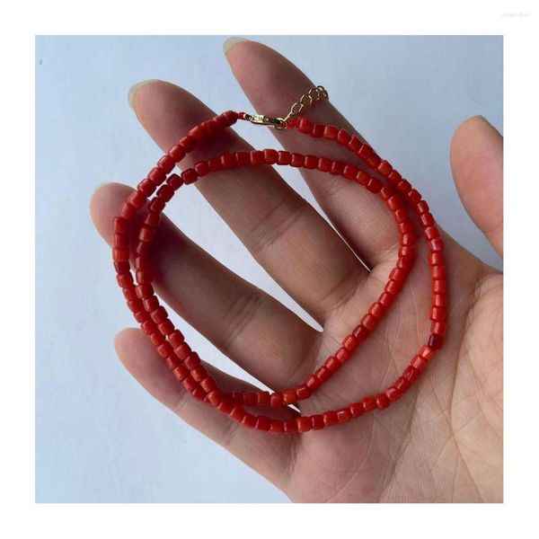 Catene di moda collana femminile corallo naturale perline perline aura dono di gioielli fai -da -te regalo