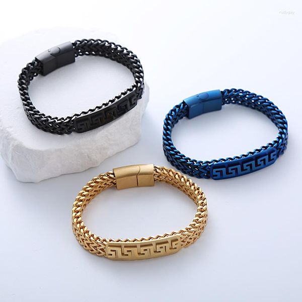 Связанные браслеты модные украшения из нержавеющей стали Объекционирование 10 мм двойной квадратной цепи квадратная цепь