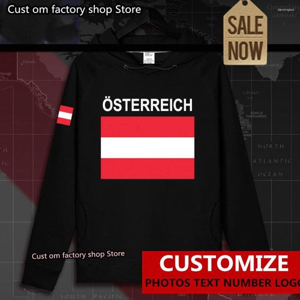 Herren Hoodies Österreich Österreich bei Aut Mens Hoodie Pullovers Männer Sweatshirt Thin Streetwear Bekleidung Hip Hop Tracksuit Nation Flagge