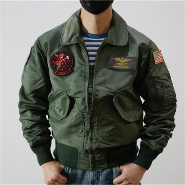 Jackets de jaquetas masculinos Pilot Coat Men Spring Men CWU-45P/36P Nylon US Green Militar 230812