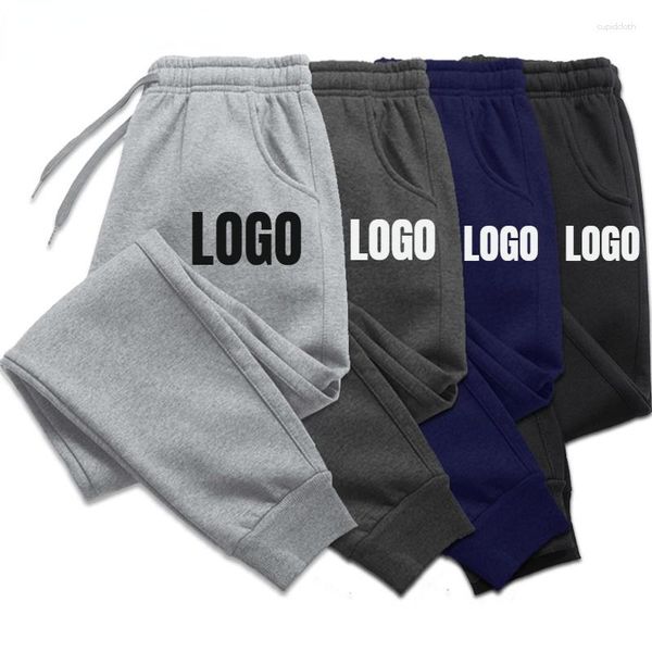 Calça masculina logotipo personalizado jogging casual lotes grating lastpants homens caminhando correndo calças faixas de moda masculina roupas de moda