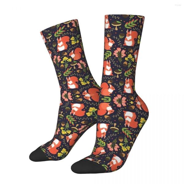 Herrensocken Eichhörnchen Harajuku Super weiche Strümpfe in der gesamten Saison -Accessoires für Unisex -Weihnachtsgeschenke