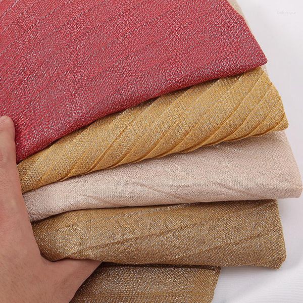 Ethnische Kleidung falten langen Schal Tudung muslimische Frauen Glitzer Hijab Wrap Light Gewicht 200x80 cm