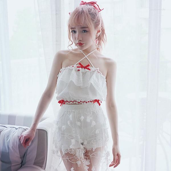 Bustiers Korsetts Prinzessin Süße Lolita Tube Tops Bobon21 Mädchen Baumwollkreuzschnüre mit Bug und Spitze T1380