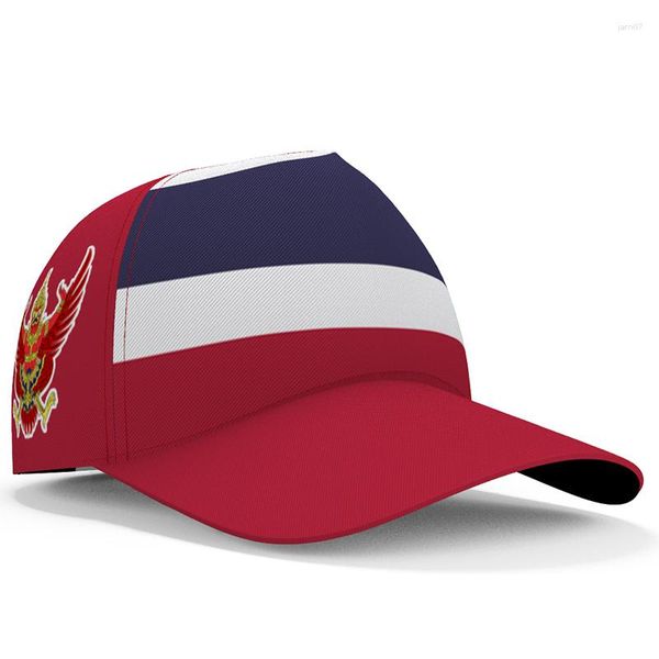 Ballkappen Thailand Baseball Cap Free 3D Custom Made Name Number Team Logo der Hut Tha Country Travel Prathet Thai Nation Siam Flagge Kopfbedeckung