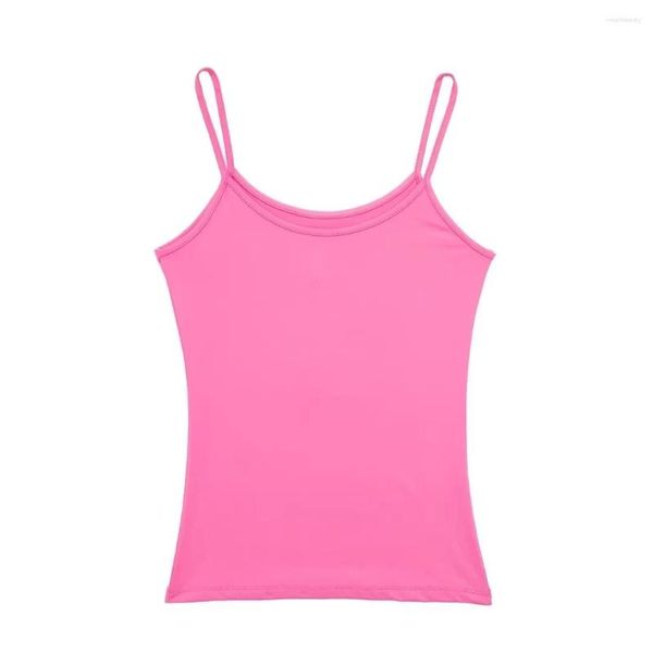 Tanques femininos Vesca -se rosa sem mangas cortadas tops zatraf Tubo top Sexy White Crop Women Cute Black Summer Coreano Crochê