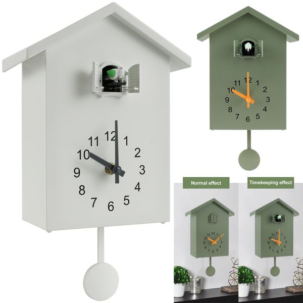 Wanduhren Kuckucksuhr mit Chimer Cuckoo Sounduhren mit Pendel Birdhaus Batterieantrieb Home Wohnzimmer Küche Wanddekoration 230814