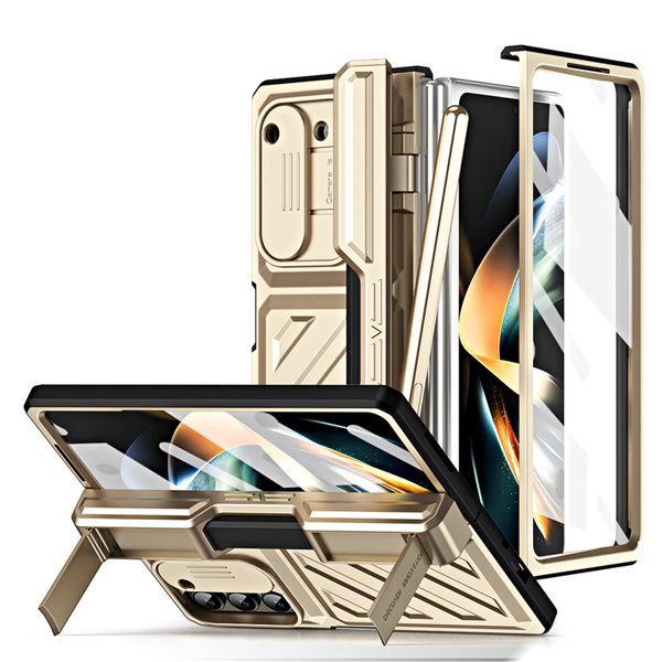 Слайдер роскошного покрытия Vogue Phone Case для Samsung Galaxy Folding Z Fold5 FOLD4 5G Невидимый невидимый кронштейн Шарнирная оболочка сгиба