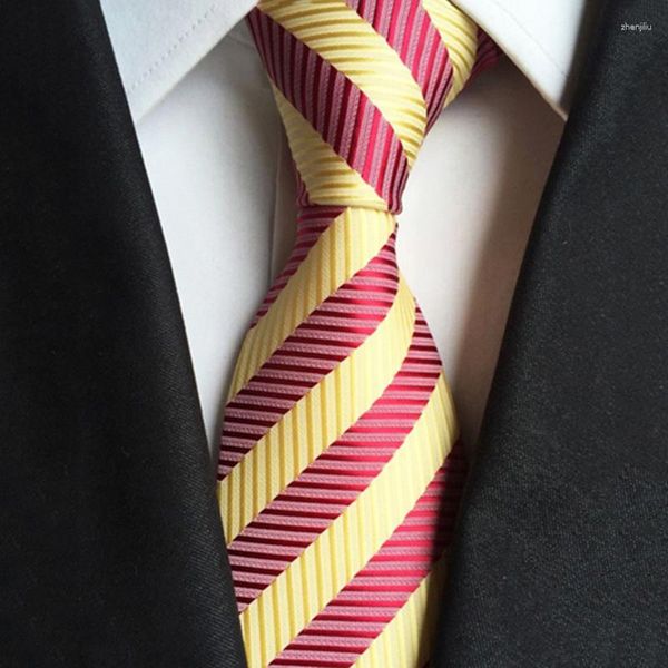 Padella papioni accessori per matrimoni maschili classici 8 cm per uomo a strisce di seta a strisce cravat casual slim cnocchico cravatta da festa festa