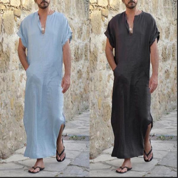 Roupas étnicas Saudi Dubai Dubai Long Jubba THOBE PARA O MAN MULMICO ISLÂMICO ROBE TRADAL