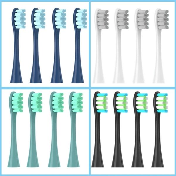 Escovas de dentes cabeças de reposição da cabeça para Oclean Flowx x Prof1 One Air 2 Sonic Electric Toothbrush Dupont azul verde macio bocos