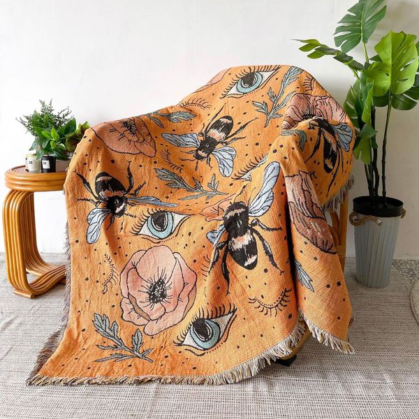 Cobertores Cobertores de lazer nórdicos e arremessos de decoração de casa estética sofá toalha Bohemian Cobert Cobert Tonela Tapestry Tapete 230814