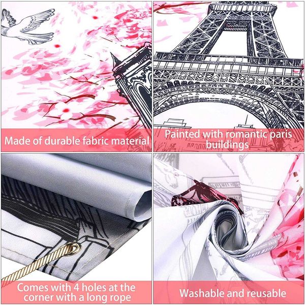 Tapeçarias paris tapeçaria pano de fundo paris parede arte foto banner fundo cidade europeia paisagem rosa parede pendurado decoração