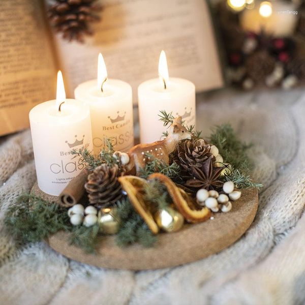 Titulares de velas Florestas com tema Candlestick Christmas Creative Decoration Gift Northern Europa Ornamento Romântica