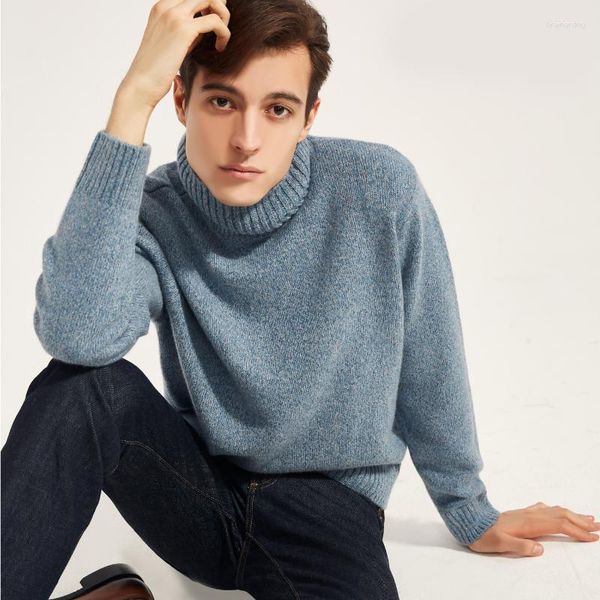 Camisolas masculinos puro suéter de caia