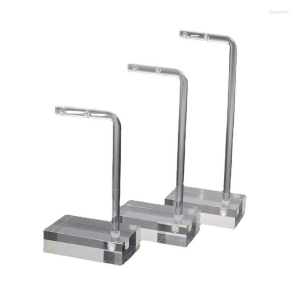 Ювелирные мешочки 517f 3pieces Акриловая серьговая дисплей стенд L Shape Clear Retail Holder для серьж