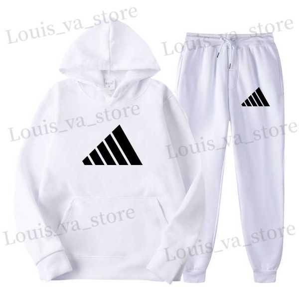 Neue Fashion Mens Clothing Pullovers Sweatshirt Sets Men Tracksuits Hoodie Zwei PCs + Hosen Sporthemden Herbst Winterstrecke Anzug T230821