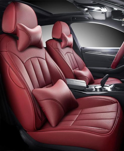 Capas de assento de carro Conjunto de couro de luxo para mulheres MG MG4 Acessórios de interiores personalizados à prova d'água