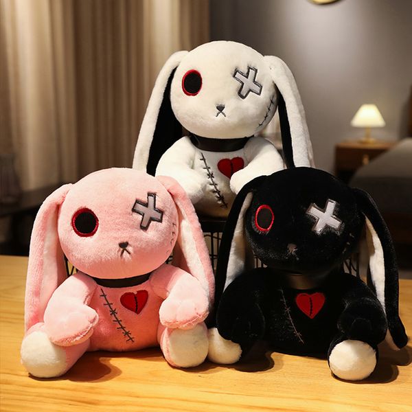 Serie buio Plush Rabbit Toy Pentacle Moon Vampire Bambola imbottita in stile rock gotico coniglietto Halloween peluche giocattolo giocattolo decorativo per la casa