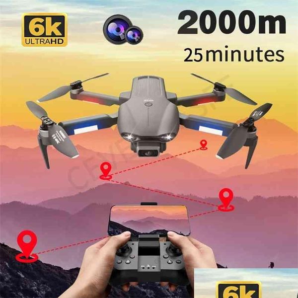 Aeronave elétrico/RC F9 GPS Drone 6K Dual HD Câmera Profissional POGRAÇÃO AERIAL MOTOR PRINHOK MOTOR DO QUADRO