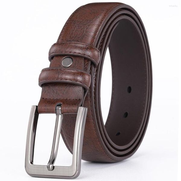 Cinture musenge moda vera pelle per uomo con fibbia di alta qualità designer cintura maschio cintura lussuosa marrone nera 3,5 cm