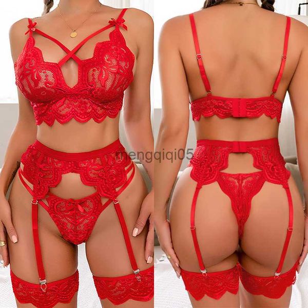 Set sexy set sex bidone hot babydoll plus size set di lingerie sexy set esotici set esotici da donna biancheria da biancheria biancheria intima in pizzo trasparente HKD230814