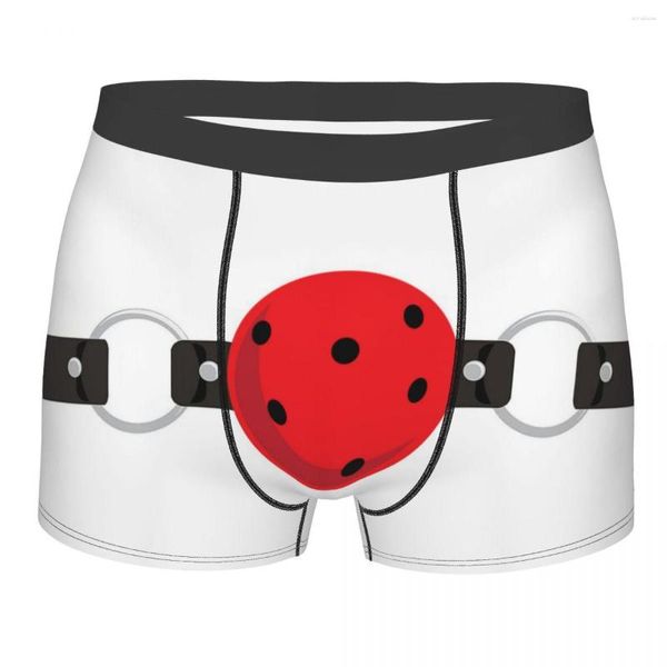 Underpants BDSM Ball Gag Undnewwear maschile gioca a pugile sexy slippy shorts mutandine umorismo morbido per homme