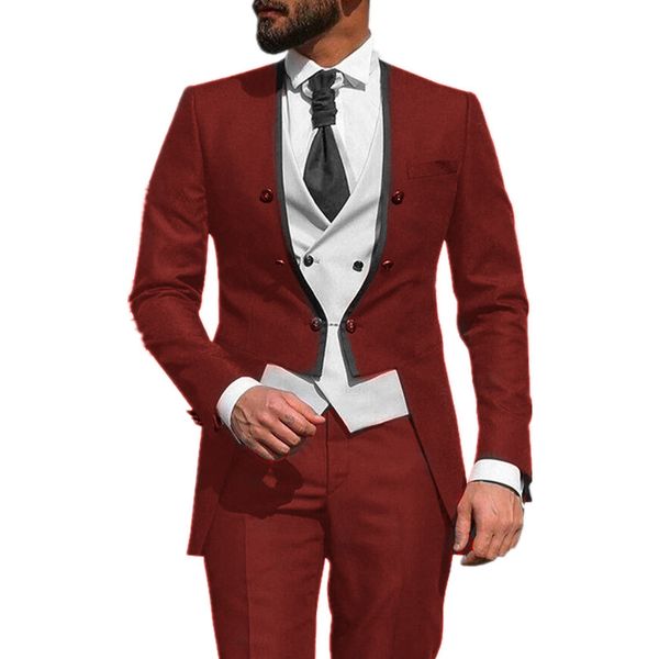 Smoking di smoking di smoking a doppio petto Suitsmen mandarino smoking smoking smoking wedding/ballo da ballo per blazer pantaloni blazer cravatta W12511111210