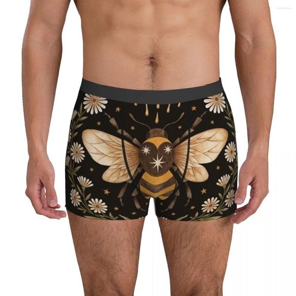 Underpants Bee Unterwäsche Honey Moon Herren Shorts Slip Elastic Boxer Hochwertiger Druck großer Höschen