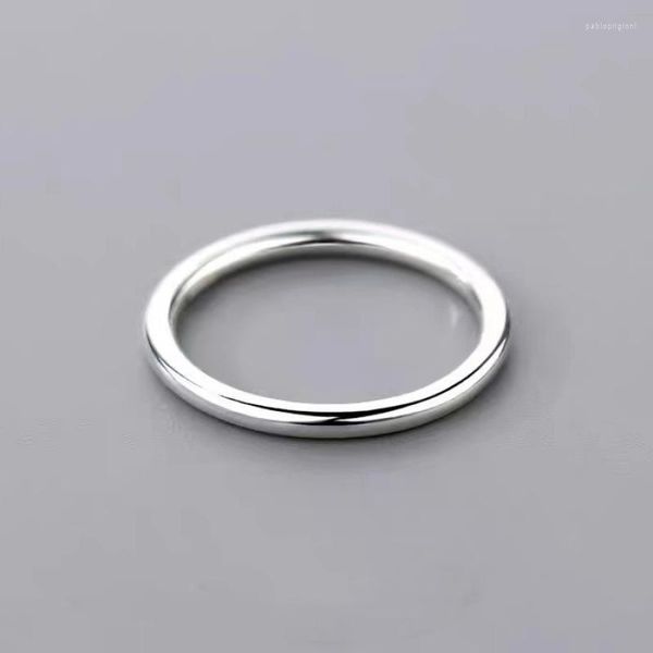 Clusterringe Hoyon Original Solid 999 Sterling Silber S925 Ring für Frauen Ehepaar Eheringe Einfache dünne glatte Anillos weiblich