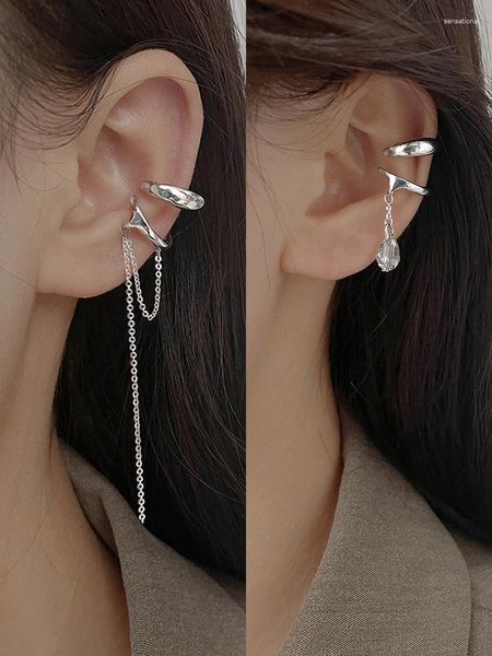 Серьги с серьгами подлины 925 стерлингового серебряного асимметричного ушного ушника.