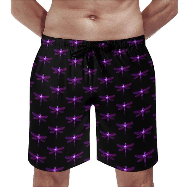 Shorts Shorts Summer Gym Purple Dragonfly Sports Fitness Cine Design Animal Design Pants Short Short Dry Swimming Trunks Plus size