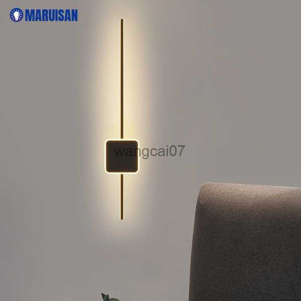 Wandlampen moderne LED -Wandleuchte Innenbeleuchtung Korridor Gang Long Lines Design Nachtwand Wandlampe Lampen Dropshipping Weiß schwarzer Körper HKD230814